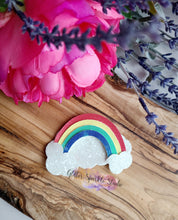 Load image into Gallery viewer, Rainbow Tucked In Clouds Steel Rule Die for appliques or snap clips