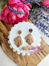 Load image into Gallery viewer, Pair of Embossed Art Deco Drops Dangles Steel Rule Die for petite earring or appliques