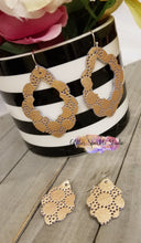 Load image into Gallery viewer, 2 inch Pair of Casbah Scalloped Pointed Teardrop Earring or Petite Pendant Steel Rule Die