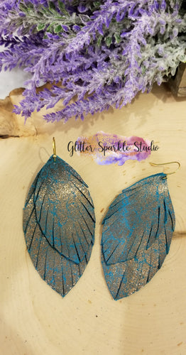 Fringed Feathers Earring or Pendant Steel Rule Combo Die