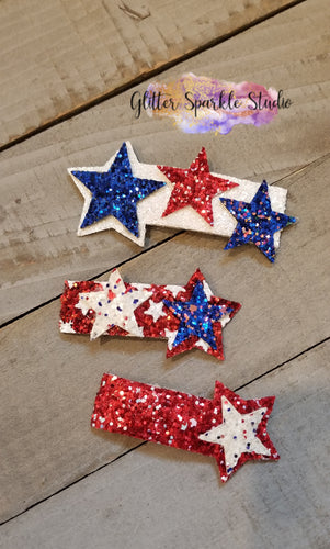 50mm 8 piece Multi Size Shooting Stars Shaped Snap Clips, Earrings or Appliques multi cut Steel Rule Die