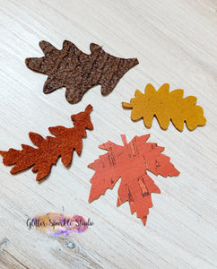 Four Petite Fall Leaves Leaves for appliques, headbands or earrings Steel Rule Die