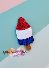 Load image into Gallery viewer, 2.85 inch Patriotic Popsicle Steel Rule Die for appliques or snap clips