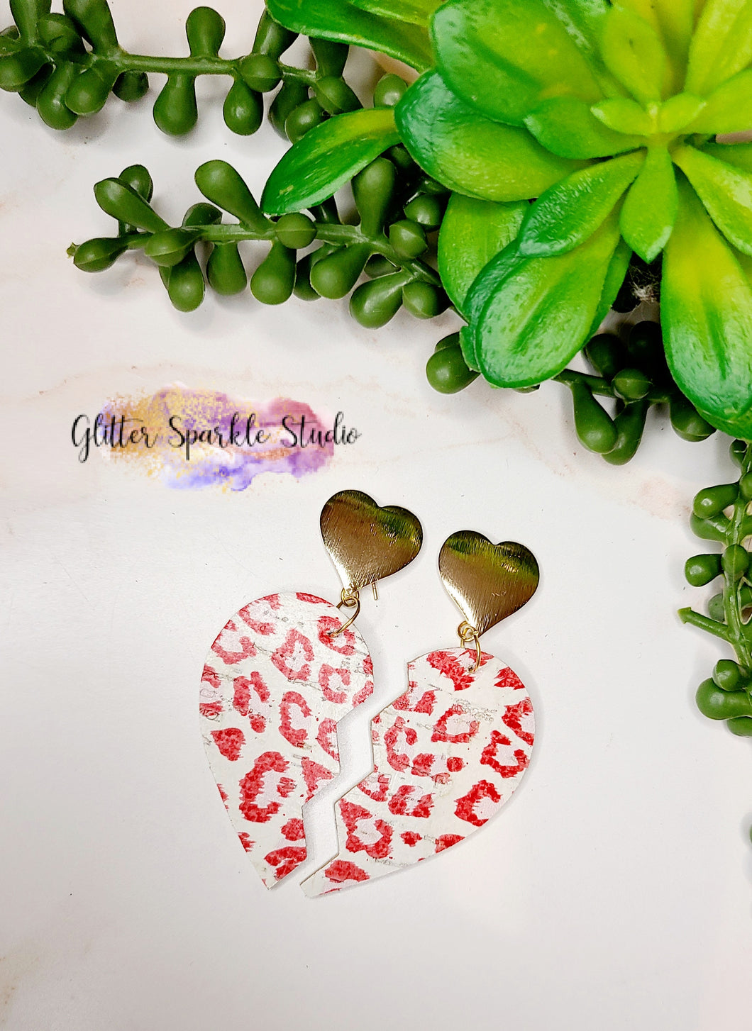 Broken Heart Steel Rule Die for petite earring or appliques