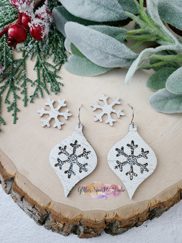 Double Layer Ornament with Snowflake cutout Earrings Steel Rule Die