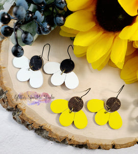 1.25 inch Pair of Half Daisy Embossing Dangle Earring Steel Rule Die