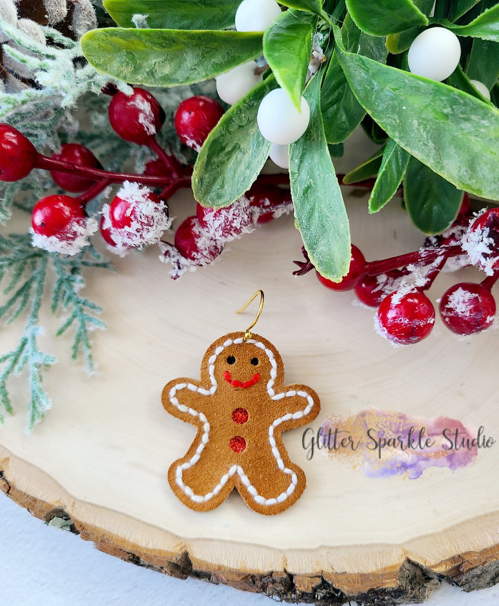 Smaller Gingerbread Man Hook Earrings –